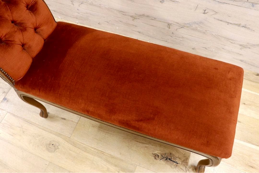 GMIS115A○イタリア製 片肘ベンチ 2人掛けソファー ファブリック 鋲打