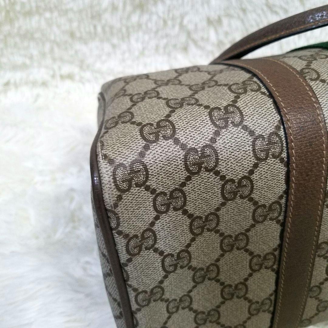 【美品】GUCCI ミニボストンバッグ シェリーライン GG柄 PVC 総柄