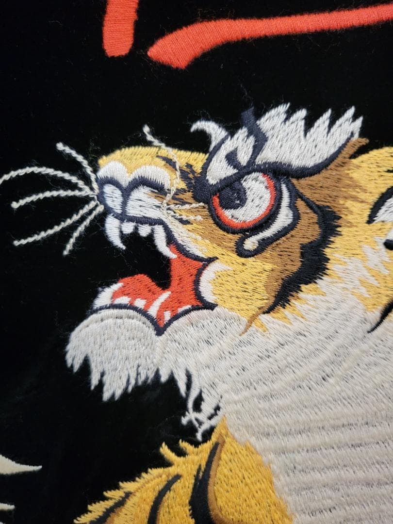 50'sライク刺繍ベロアリバーシブルスカジャン●サイズXXL●商品番号4964