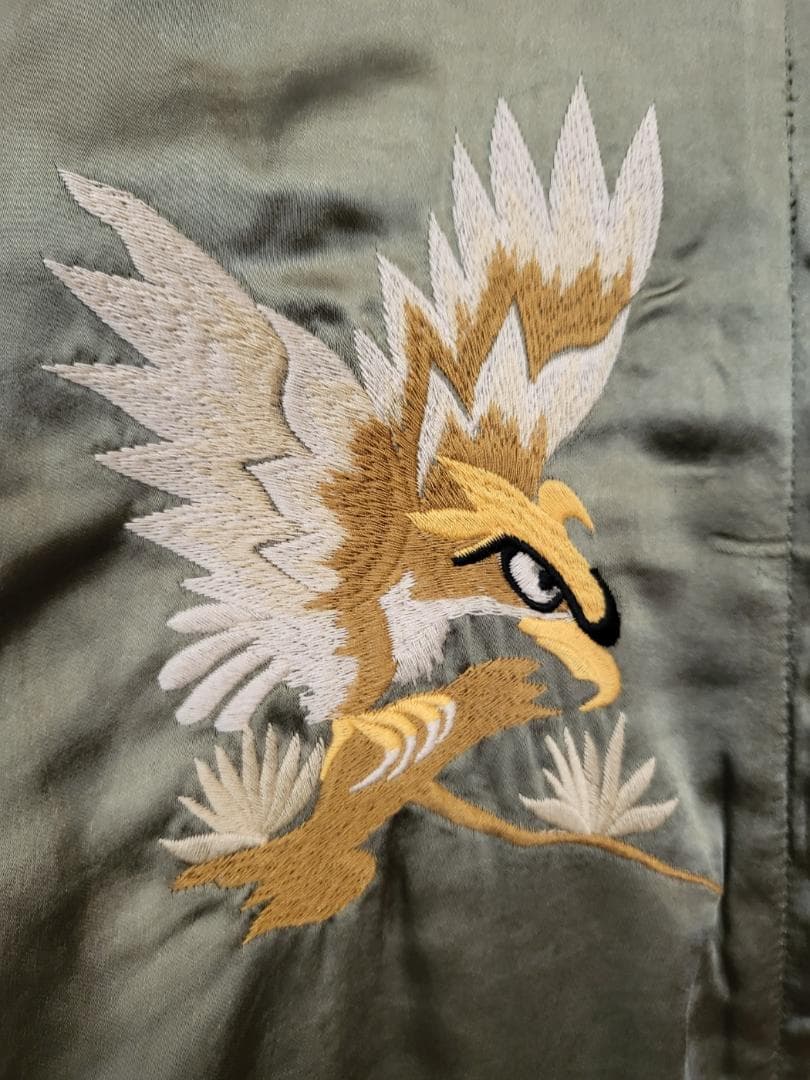 50'sライク刺繍ベロアリバーシブルスカジャン●サイズXXL●商品番号4964