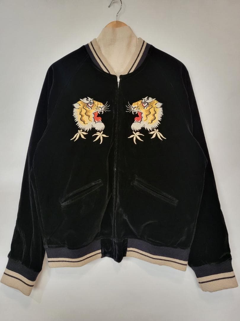 50'sライク刺繍ベロアリバーシブルスカジャン●サイズXXL●商品番号4964