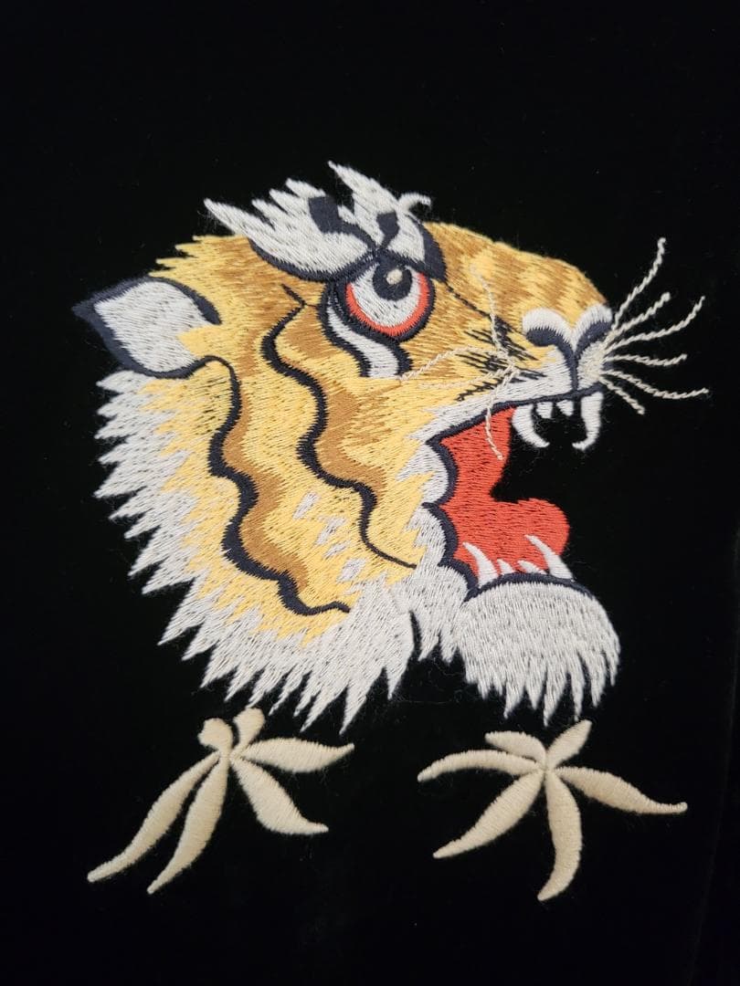 50'sライク刺繍ベロアリバーシブルスカジャン●サイズXXL●商品番号4964