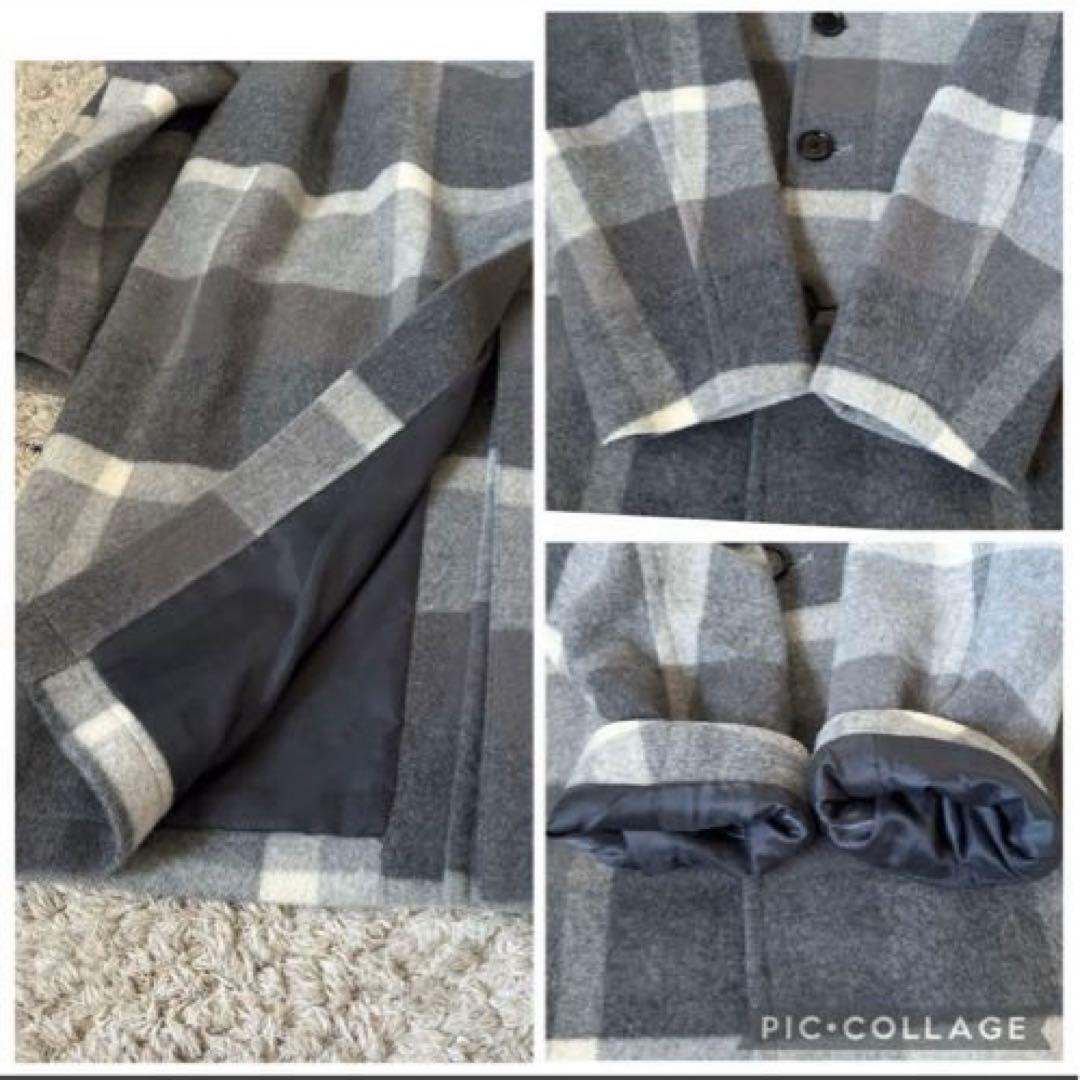 【美品✨】ブラックレーベルクレストブリッジ　チェスターコート　ウール　チェックＬ