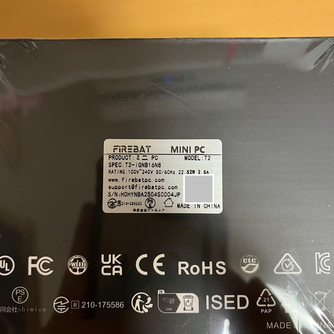 FIREBAT ミニPC Intel N150 16G SSD512G
