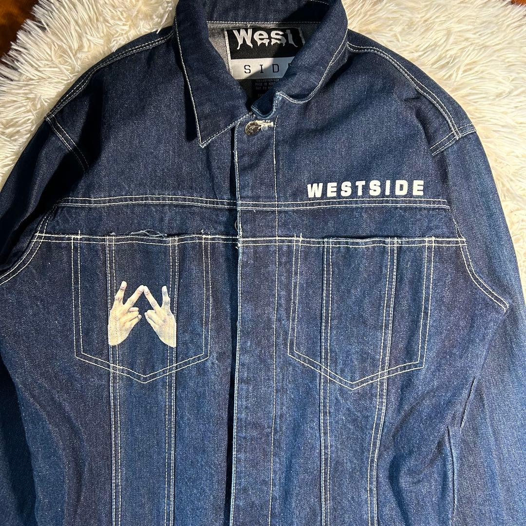 美品　WEST SIDE デニム ツナギ オールインワン XL 濃紺 bboy