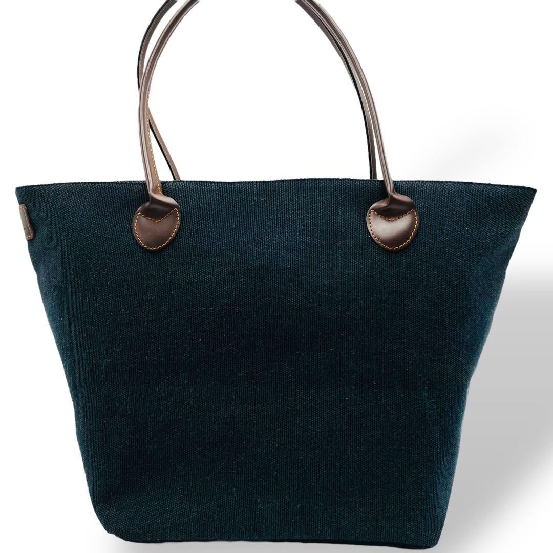 美品 Herve Chapelier トートバッグ キャンバス ネイビー 舟型