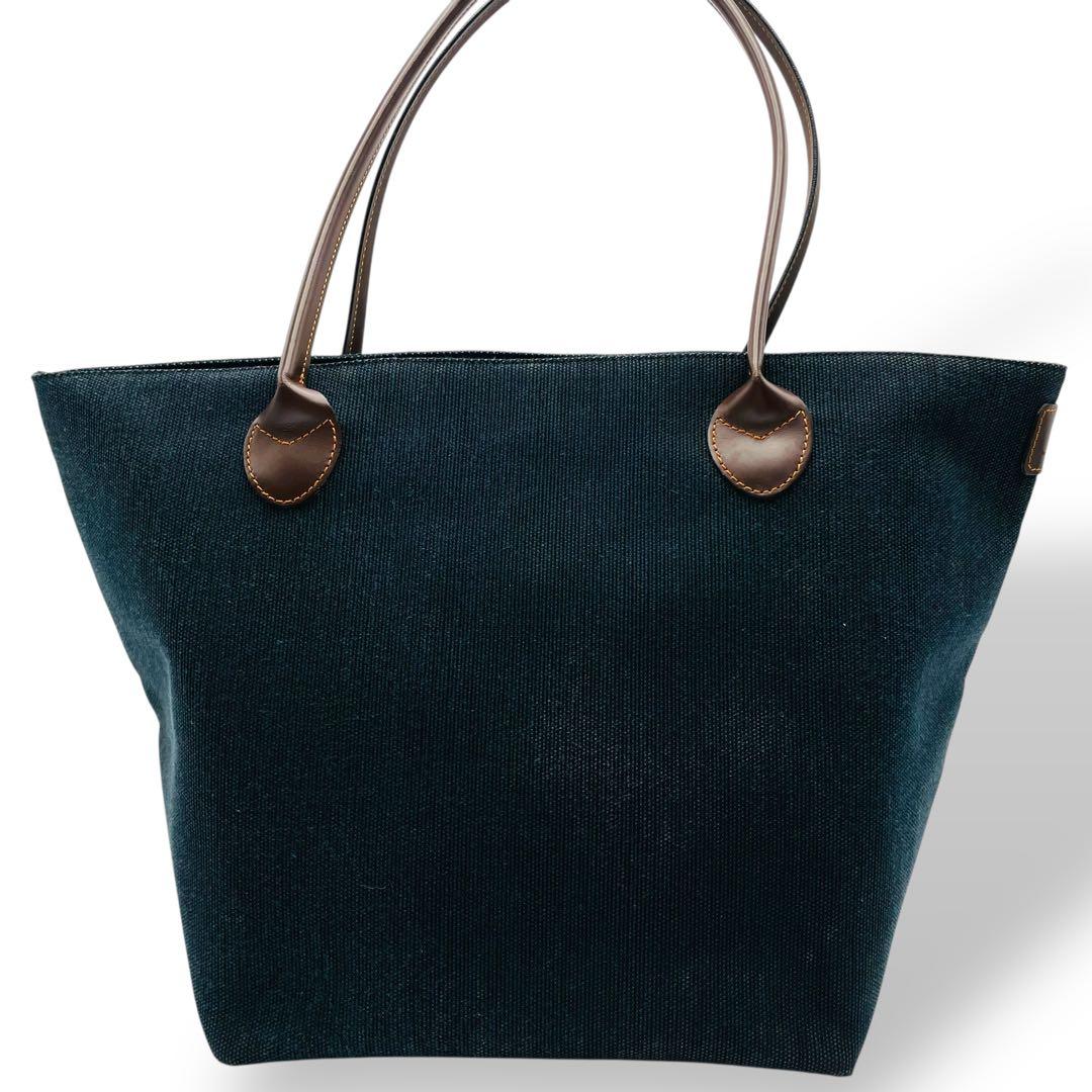美品 Herve Chapelier トートバッグ キャンバス ネイビー 舟型