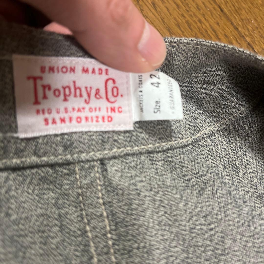 日本製【新品タグ付き】トロフィークロージング ストライプジレベスト42