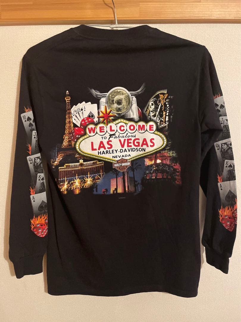 m★☆m　レア希少ミスプリント　スペード ハーレーダビッドソン ロンT