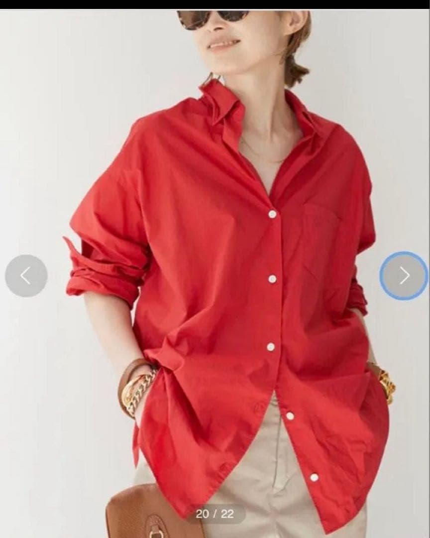 美品　ドゥーズィエムクラス　コットンシャツ