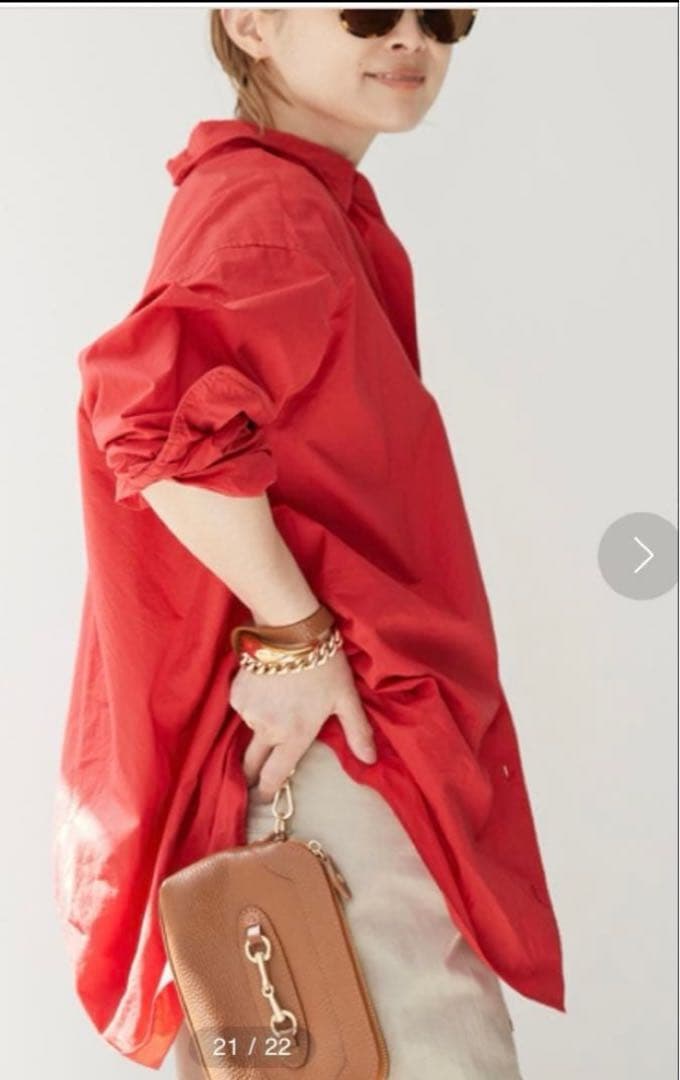 美品　ドゥーズィエムクラス　コットンシャツ