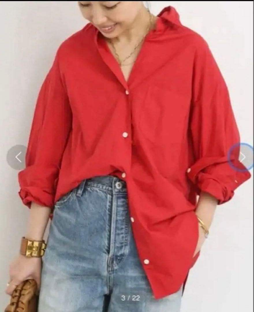 美品　ドゥーズィエムクラス　コットンシャツ