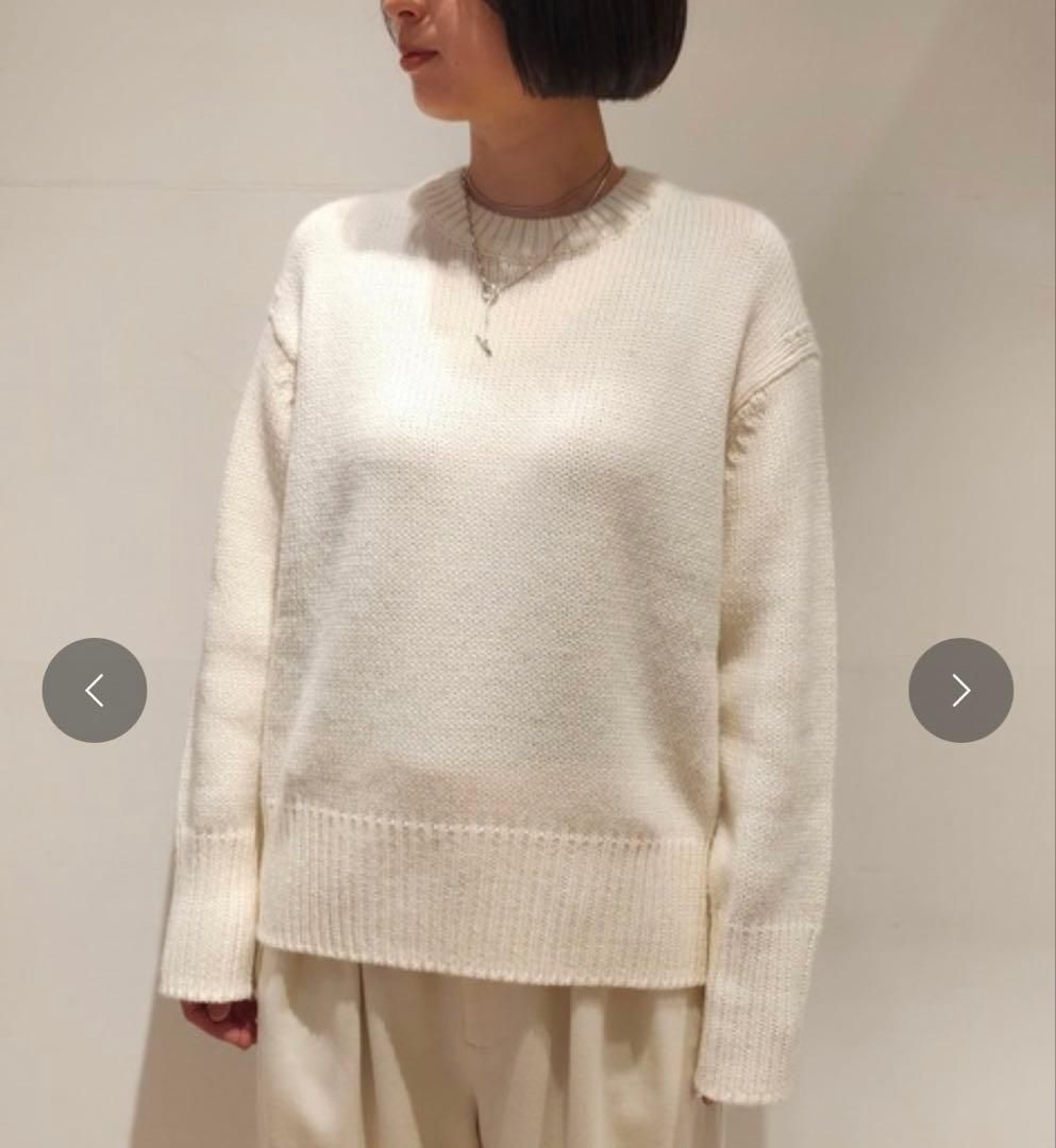 ギャルリーヴィー　ファインウーステッド クルーネックプルオーバー