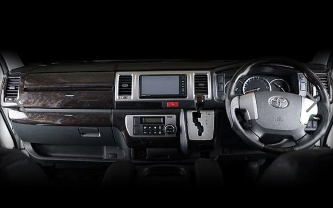 ハイエース200系　スーパーＧＬ ダークプライムII　黒木目パネル　13+5点