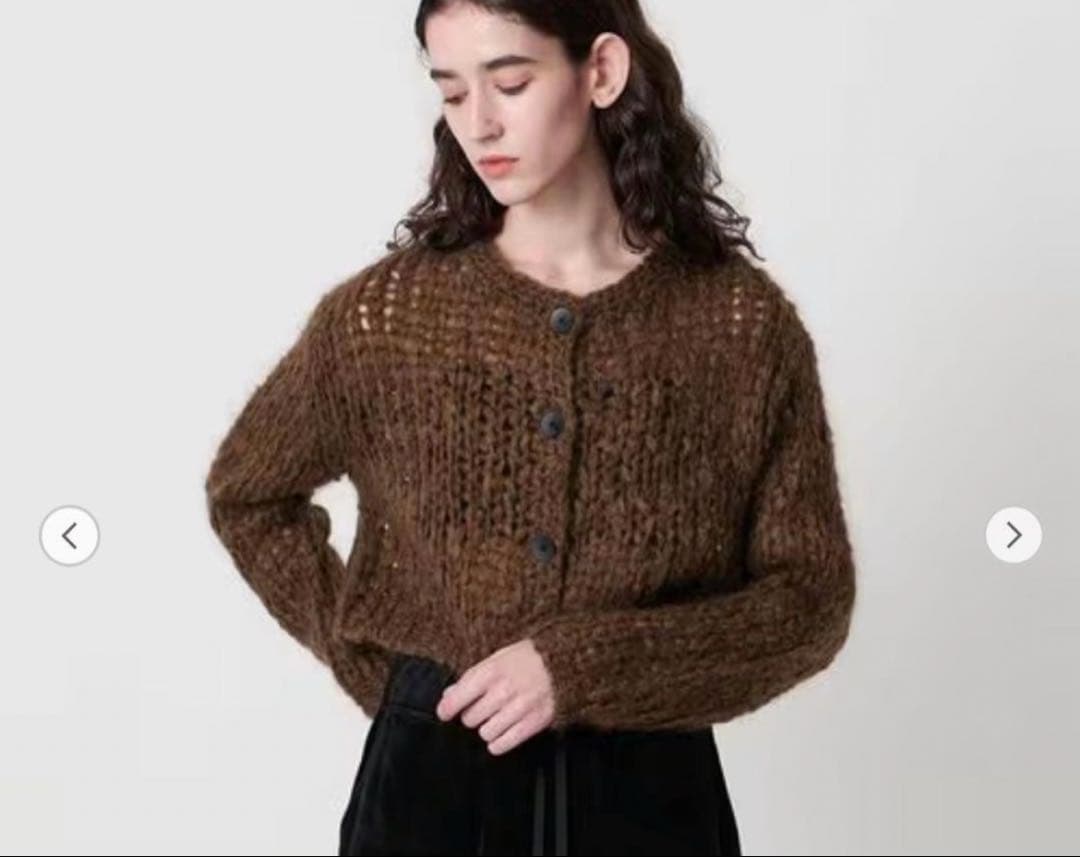 AEWEN MATOPH　ジャンボタム2WAY カーディガン ブラウン