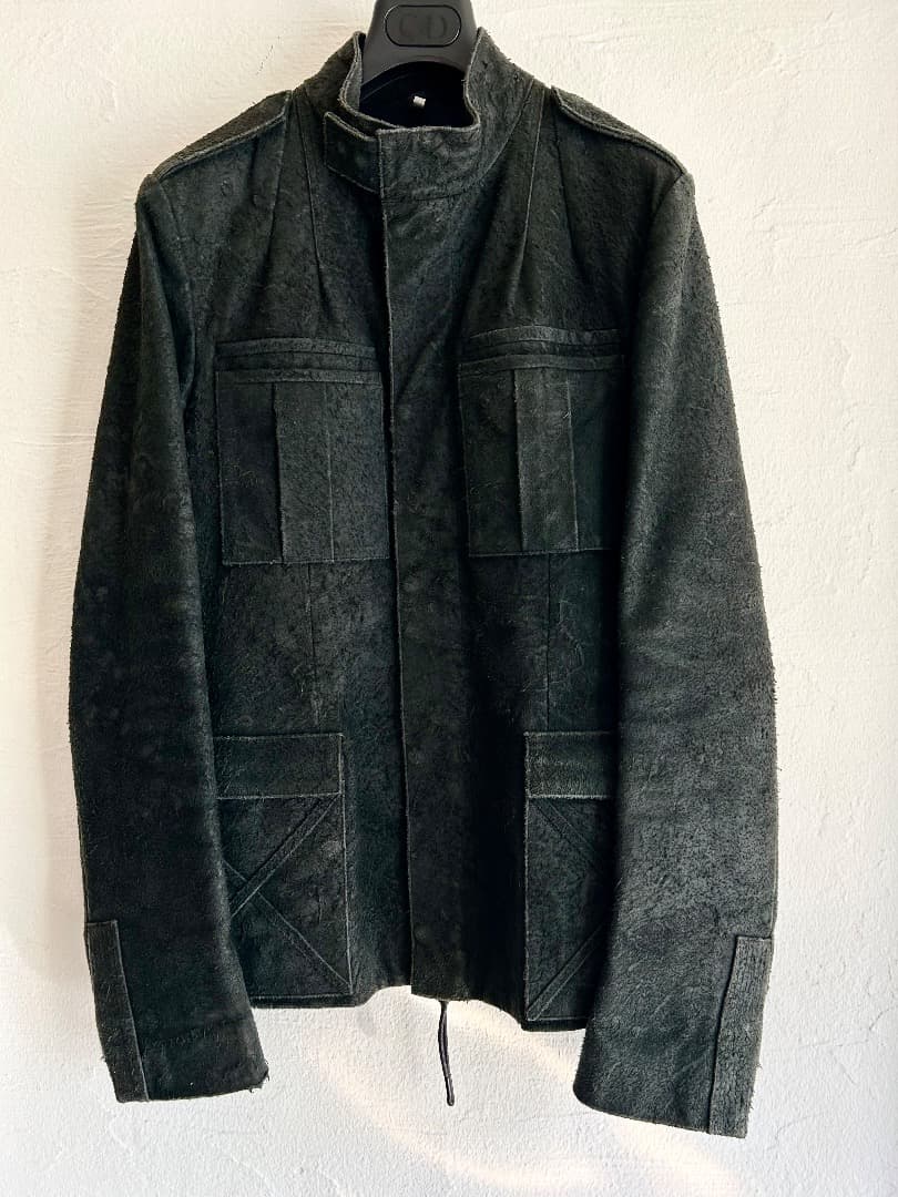 超希少！DIOR HOMME　03HH ラスター期　デストロイ・レザージャケット