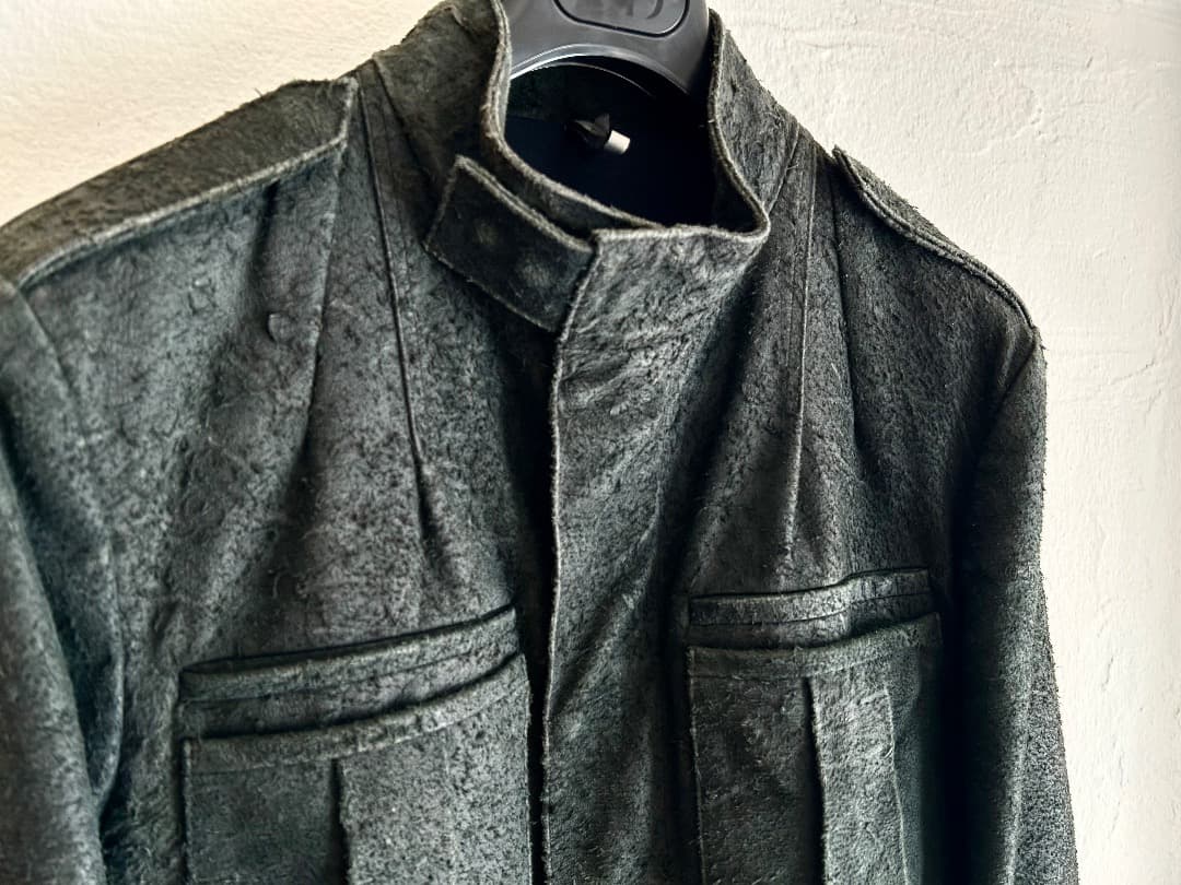 超希少！DIOR HOMME　03HH ラスター期　デストロイ・レザージャケット