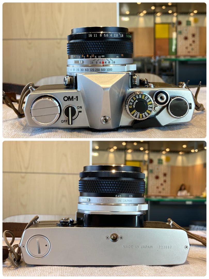 ★完動品＊美品＊初期保証★OM-1 &レンズf1.4★リザード・オリーブブラック