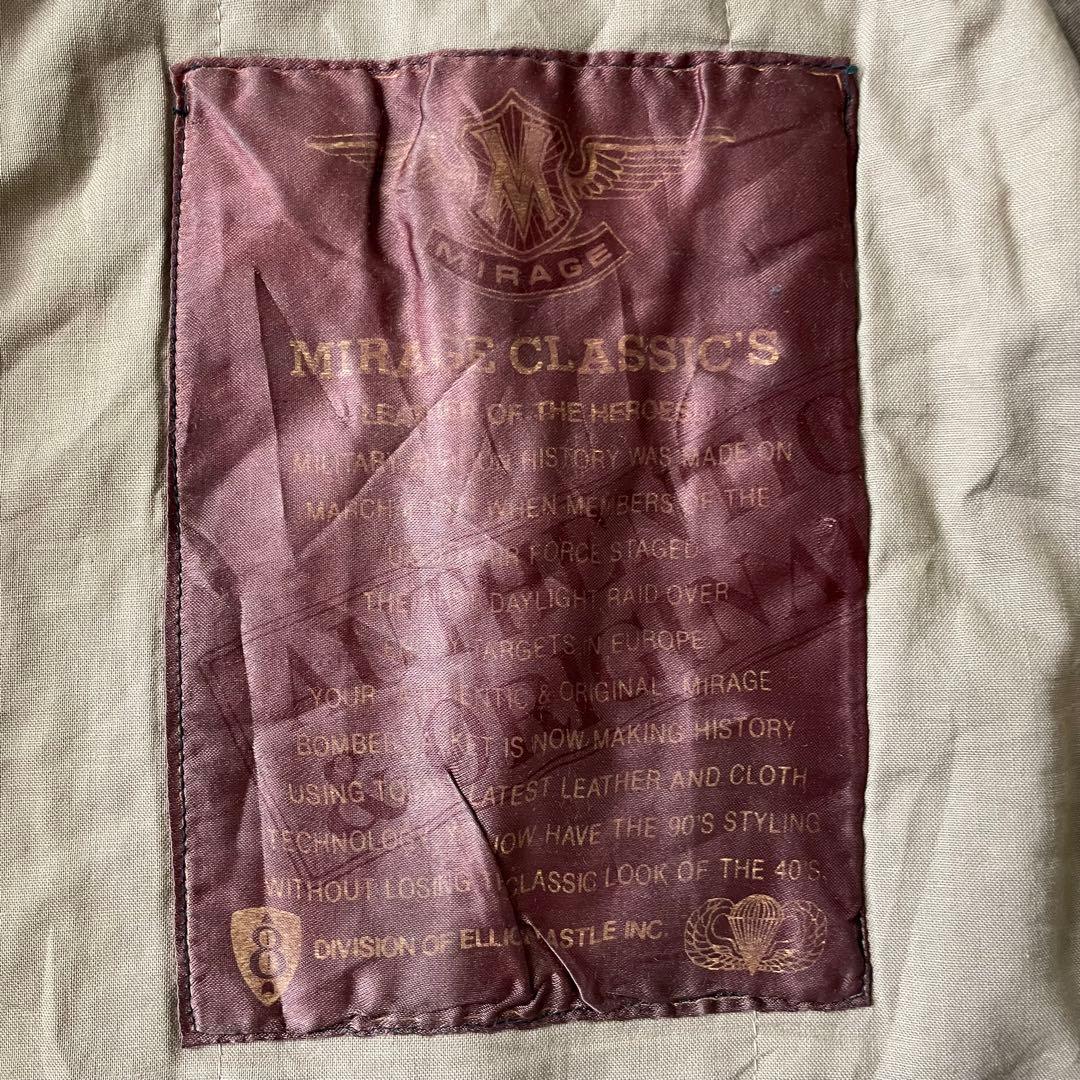 80-90'sa 鬼フェード 本革 A-2 レザーフライトジャケットL 短丈