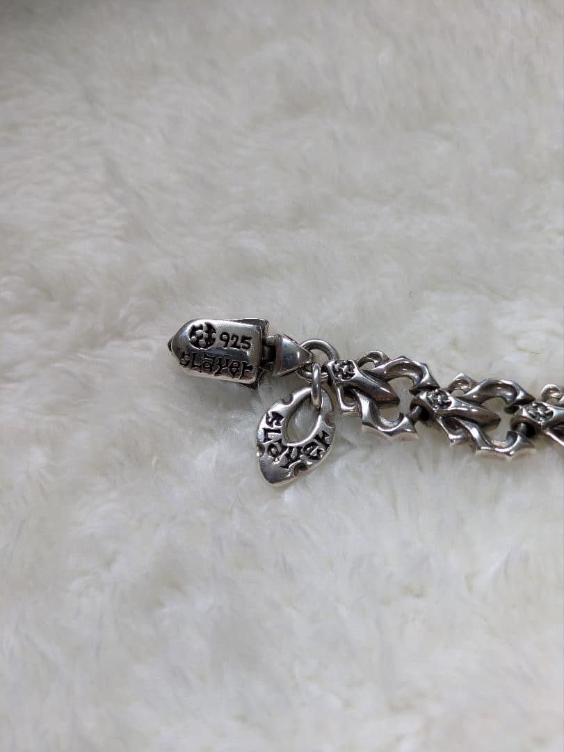 SLAYER 925スターリングシルバー フローラルブレスレット