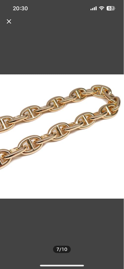 グッチ／トムフォード期☆シェーヌダンクル ☆ネックレス／ゴールド