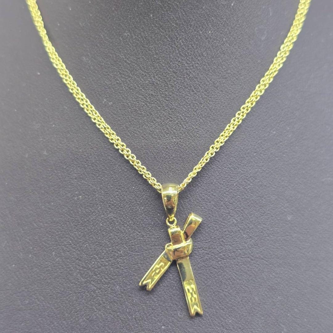 18金ミンサー、サンペンダントネックレス6.43g44センチ ユニセックス