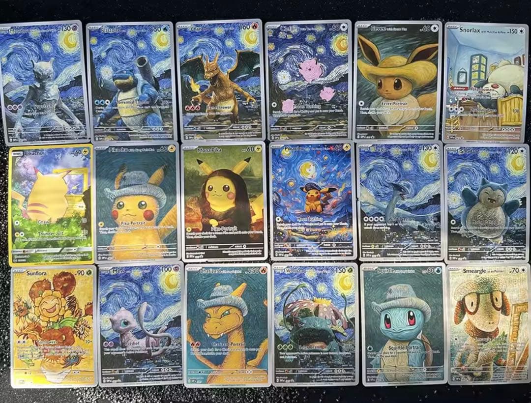 ポケモンカード ピカチュウ ゴッホ 星月夜 18枚 海外製