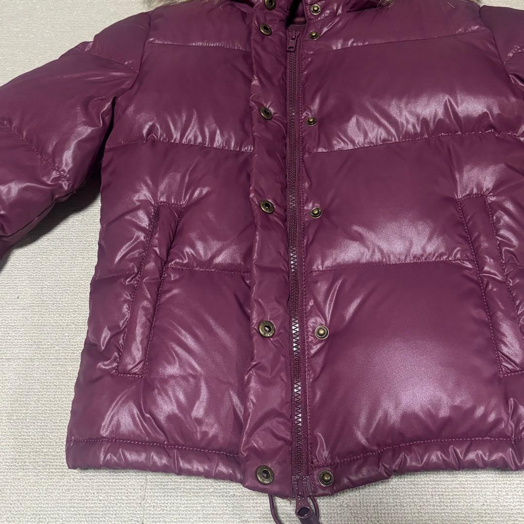 00s y2k 平成 moussy 光沢ダウン 短丈 リアルファー　パープル