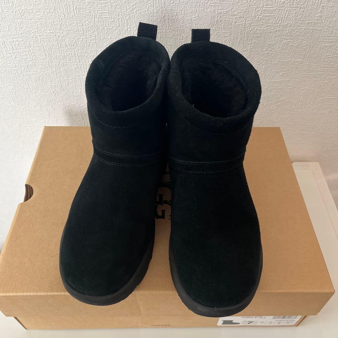 UGG アグ クラシック ミニ ウォータープルーフ 24cm ブーツ ブラック