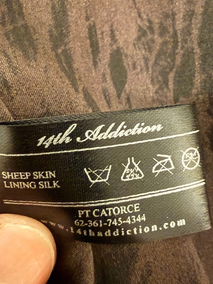 ち*え様 14th Addiction 黒レザージャケット フード付き