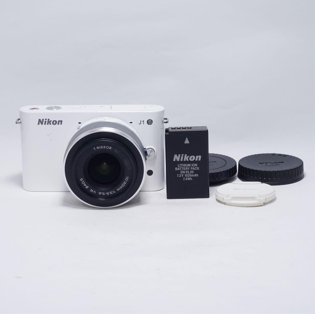 動作確認済 美品 Nikon 1 J1 10-30mm レンズセット ホワイト
