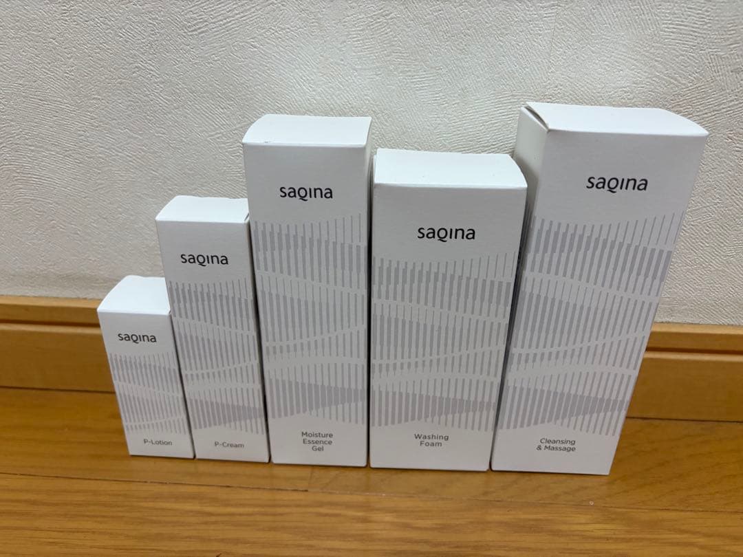 20%オフsaqina クレ.洗顔.ジェル.Pクリーム.Pローション5点セット
