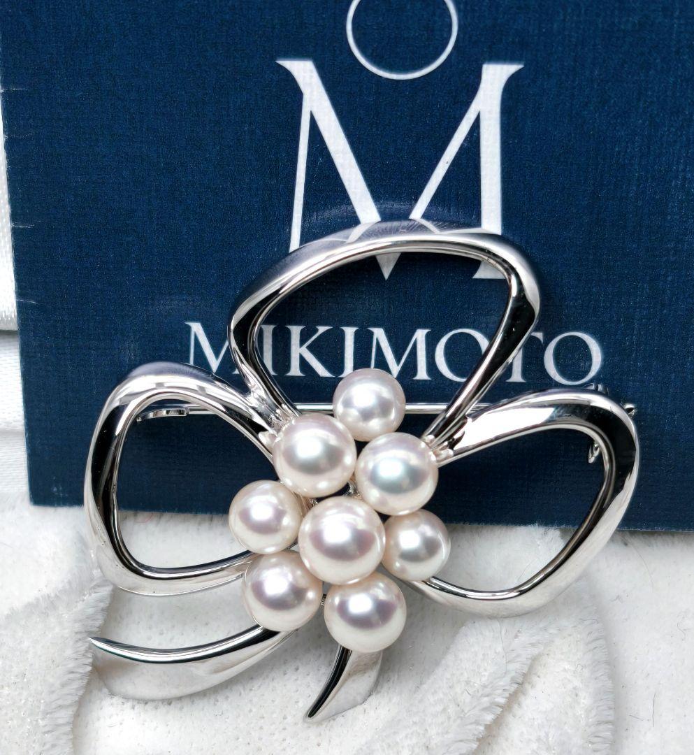 【極美品 最高級】ミキモト ブローチ パール フォーマル 8珠 皇室御用達 花束
