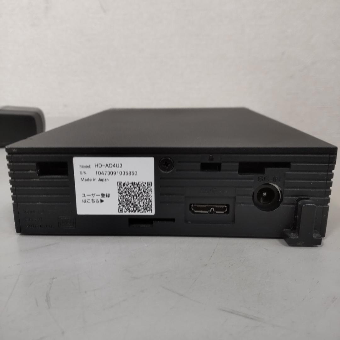 BUFFALO 外付けハードディスクドライブ 4TB HD-AD4U3