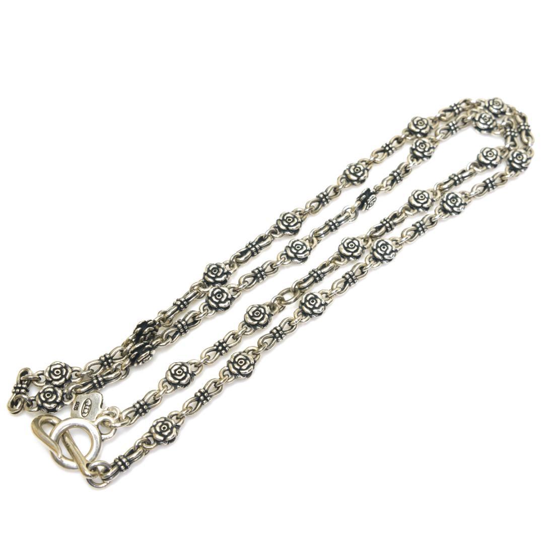 ジャスティンデイビス ボヘミアン チェーン 50cm ロング ネックレス ローズ