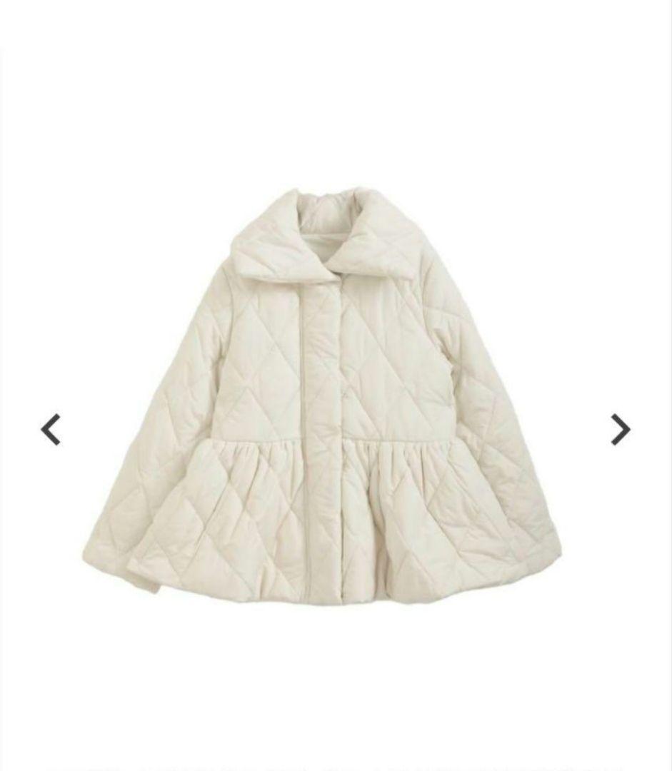 未使用！フィットモア☆ペプラムキルティング中綿ジャケット