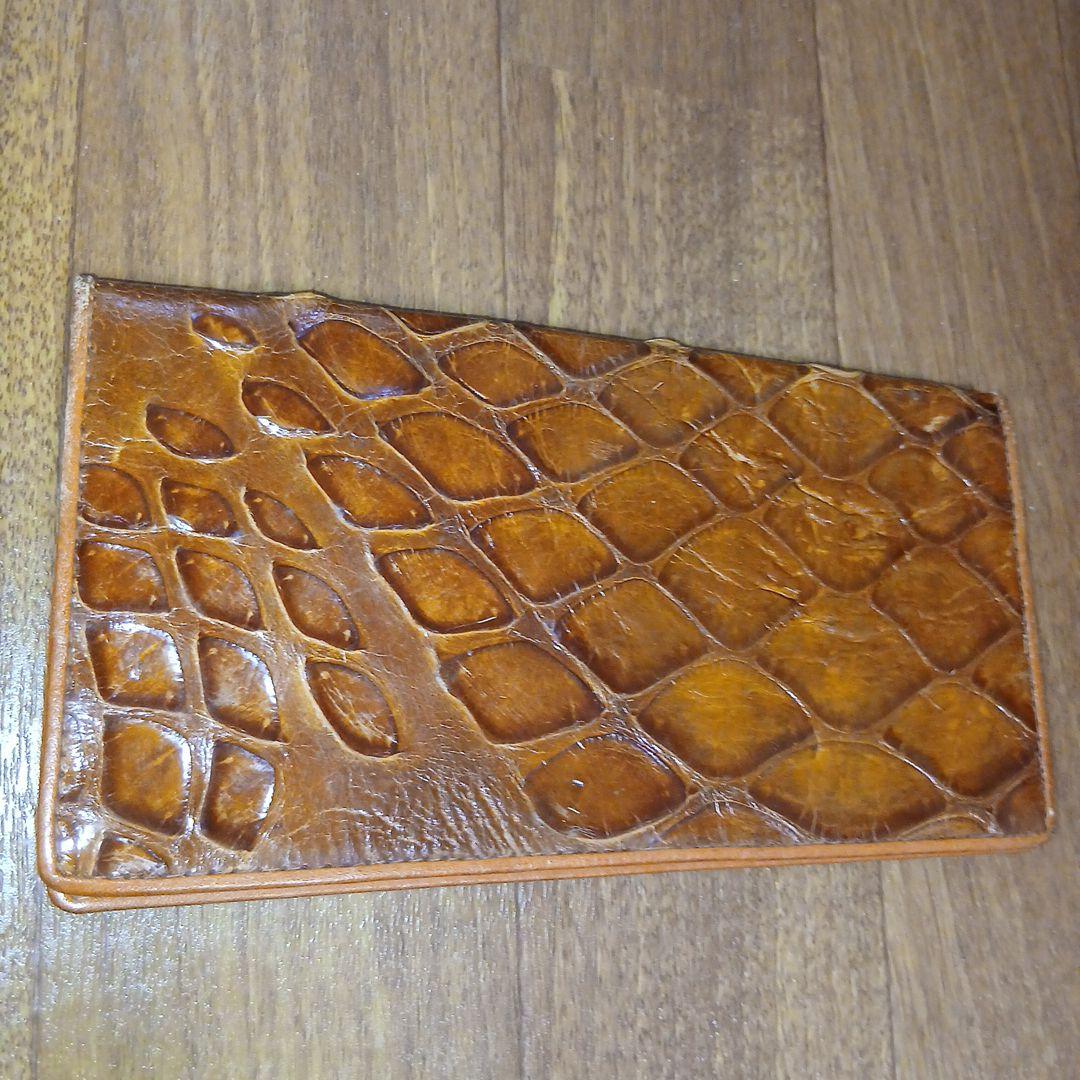 【レア】アルマジロ革 レザー 皮革 長財布 札入れ 茶色 ブラウンカラー