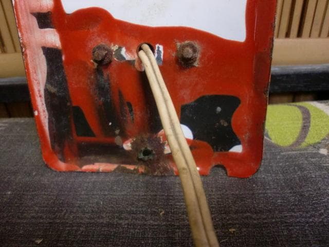 5*X様 北光ランプ　ホーロー看板　昭和レトロ　激レア！！錆・サビ・琺瑯看板