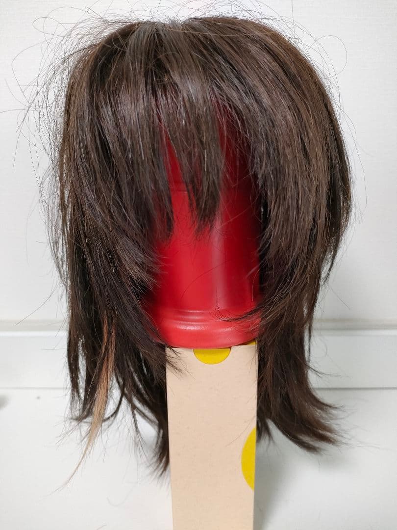 美品 ウルフヘア ウィッグ メッシュいり