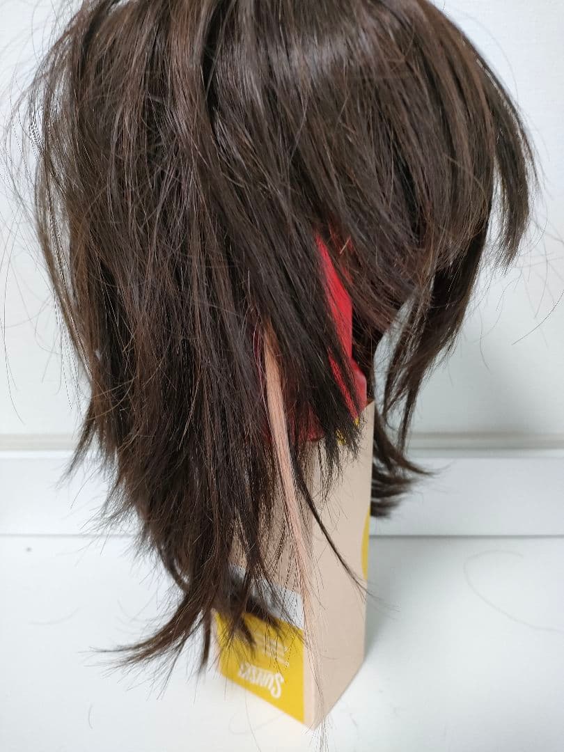 美品 ウルフヘア ウィッグ メッシュいり