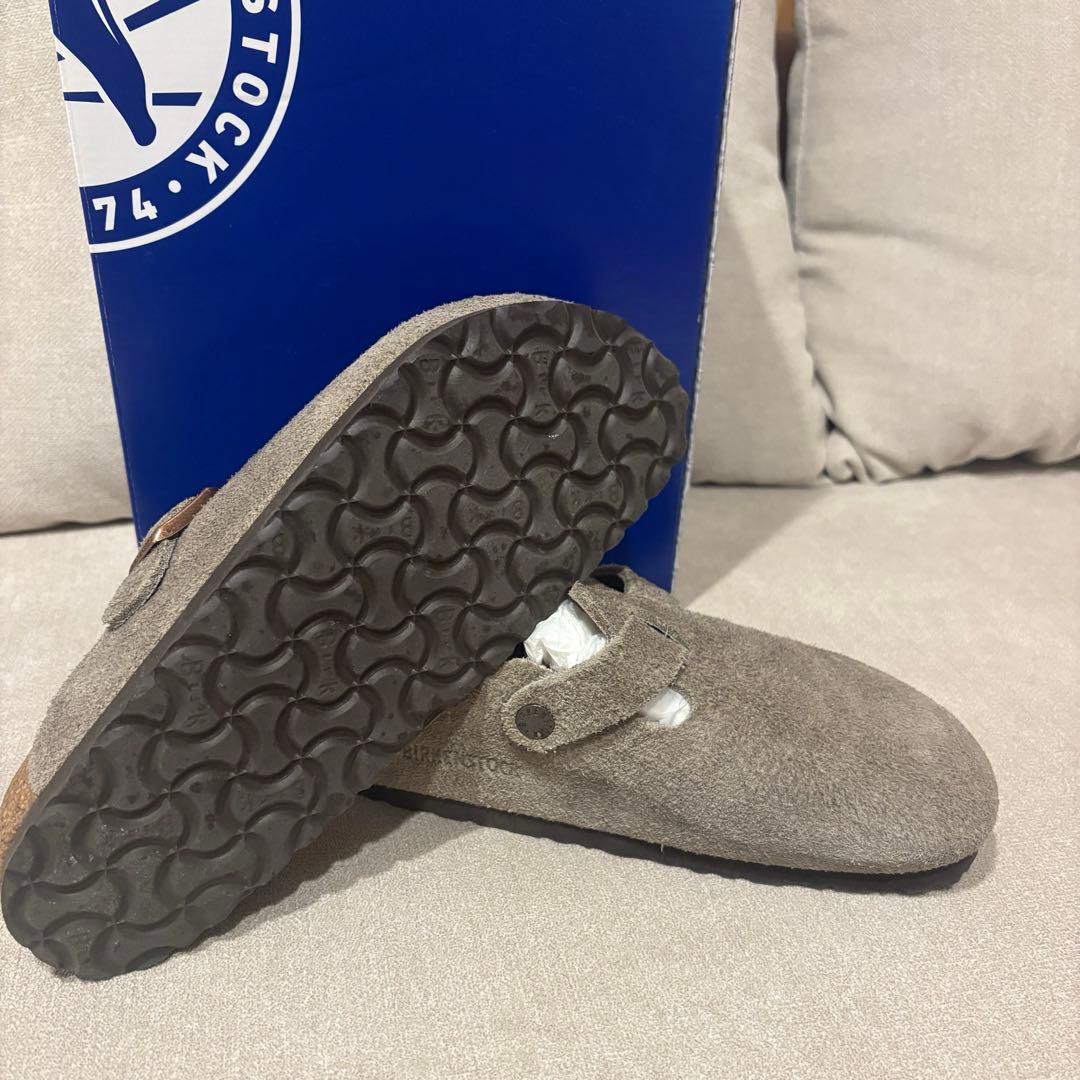 新品　ビルケンシュトック ボストン ベルベット　トープ38 24.5