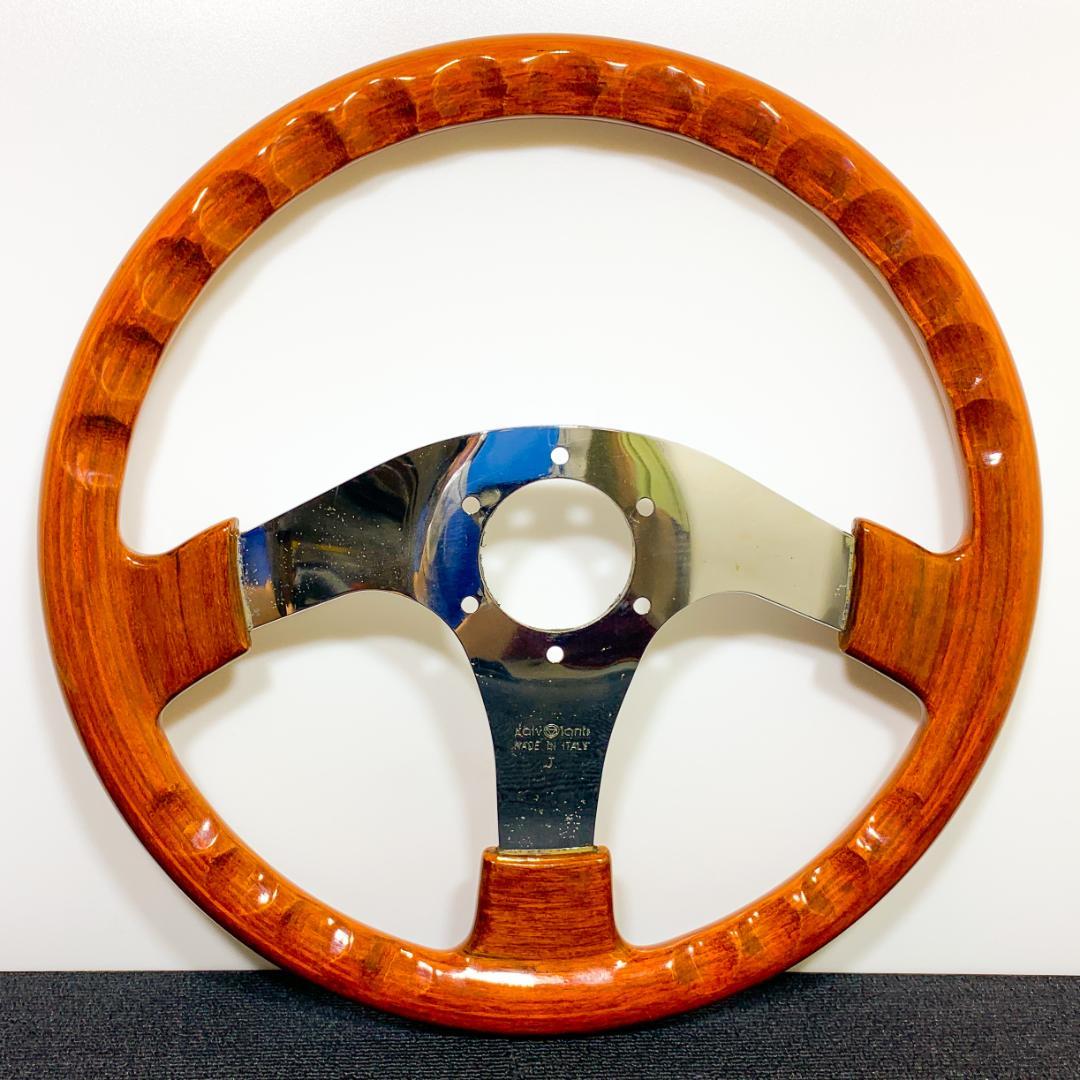希少 イタルボランテ Imola イモラ ウッドステアリング メッキスポーク