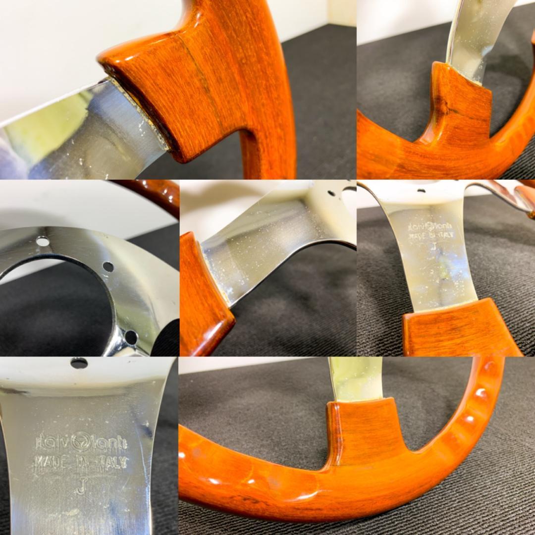 希少 イタルボランテ Imola イモラ ウッドステアリング メッキスポーク