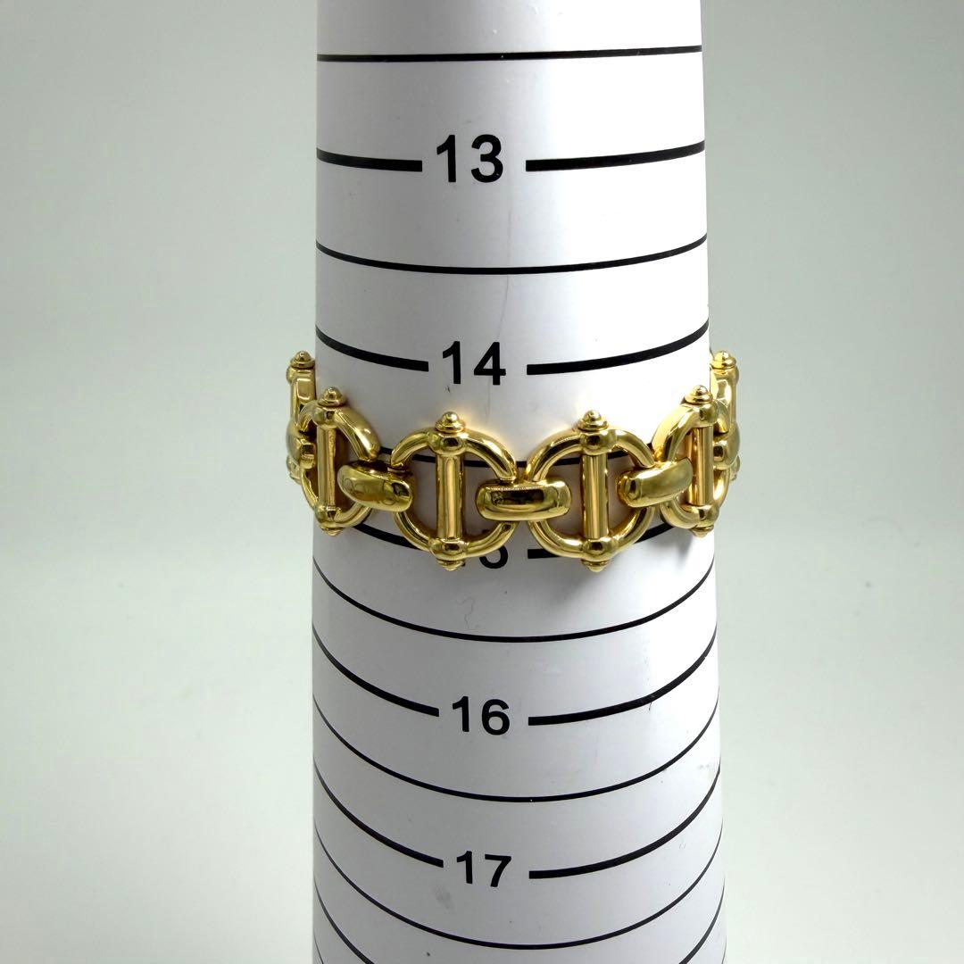 【美品】GUCCI 腕時計 シェル文字盤 6400L バングルウォッチ 金