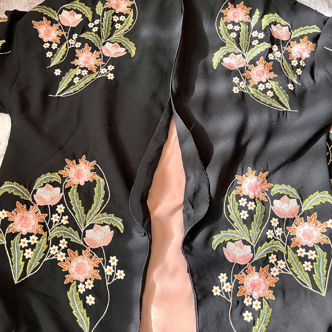 ★ゆったり★ ザラ　ZARAtrf ガウン ジャケット　刺繍　XL〜2XL相当