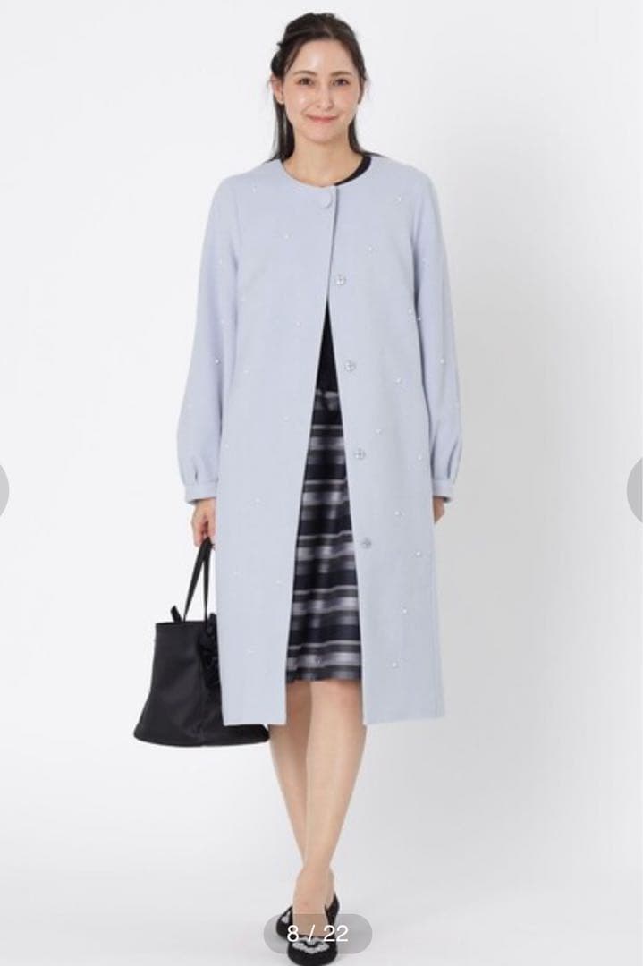 TOBECHICトゥービシック　　パール付　コート　冬　アウター