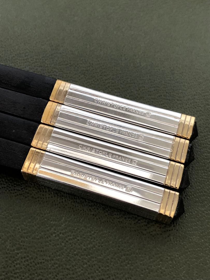 未使用　Christofle EBENE 箸　黒檀　クリストフル　エボニー