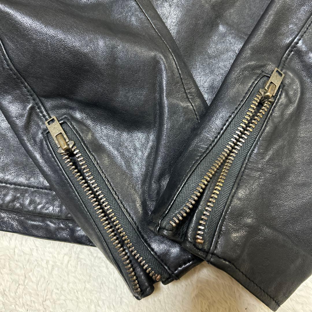 ヒステリックグラマー レザージャケット 山羊革 サイズfree ブラック