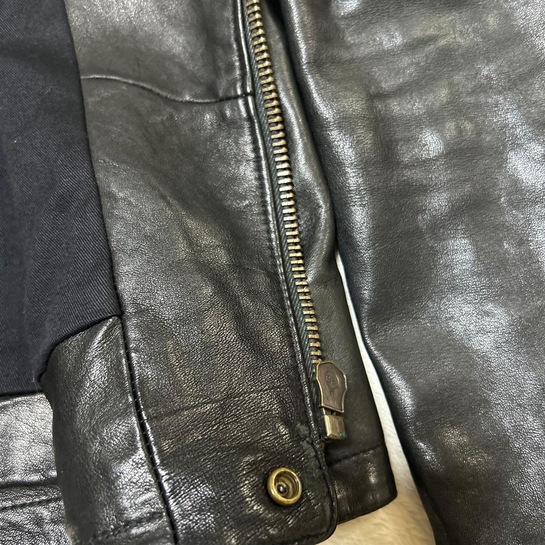 ヒステリックグラマー レザージャケット 山羊革 サイズfree ブラック