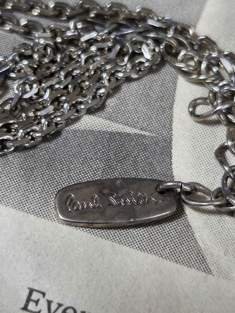 【美品】ポールスミス ツイストネックレス マルチエポ 箱付き シルバー